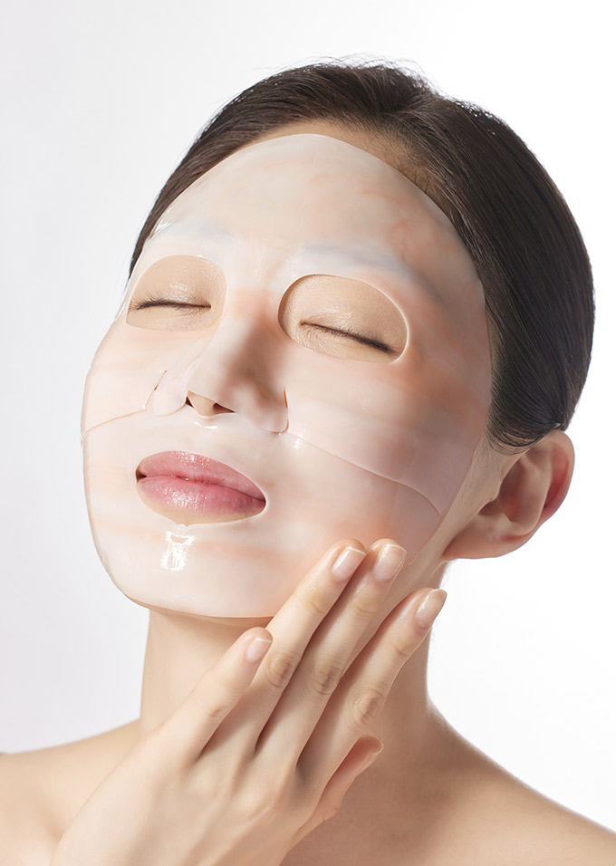 Mamonde Skin Care Flora Glow Rose Marble Mask 4 - Radiant skin #Marbled hydrogel mask, Bouncy and smooth