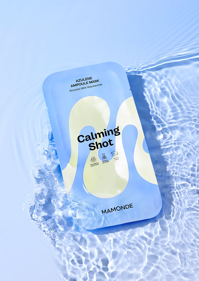 Mamonde Skin Care Calming Shot Azulene Ampoule Mask 2 - CalmingMask, Azulene