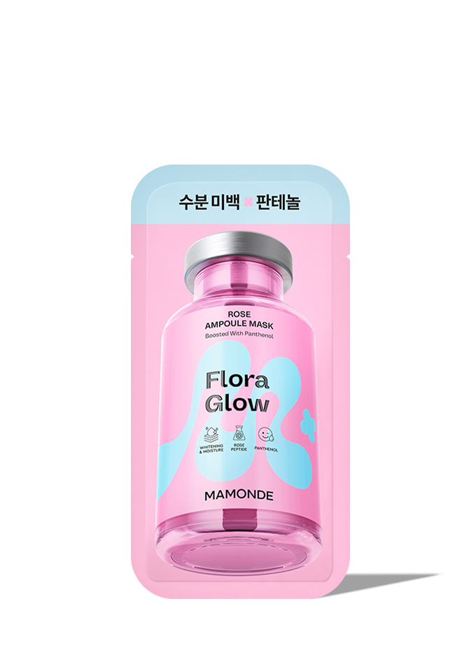 Mamonde Skin Care Flora Glow Rose Ampoule Mask 1 - Hydrating and brightening, Ampoule Mask