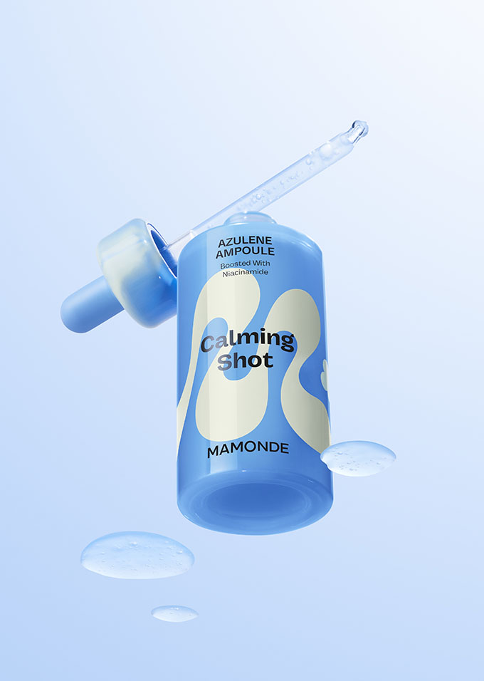 Mamonde Skin Care Calming Shot Azulene Ampoule 3 - Blemish Clarifying, Hydrating Ampoule