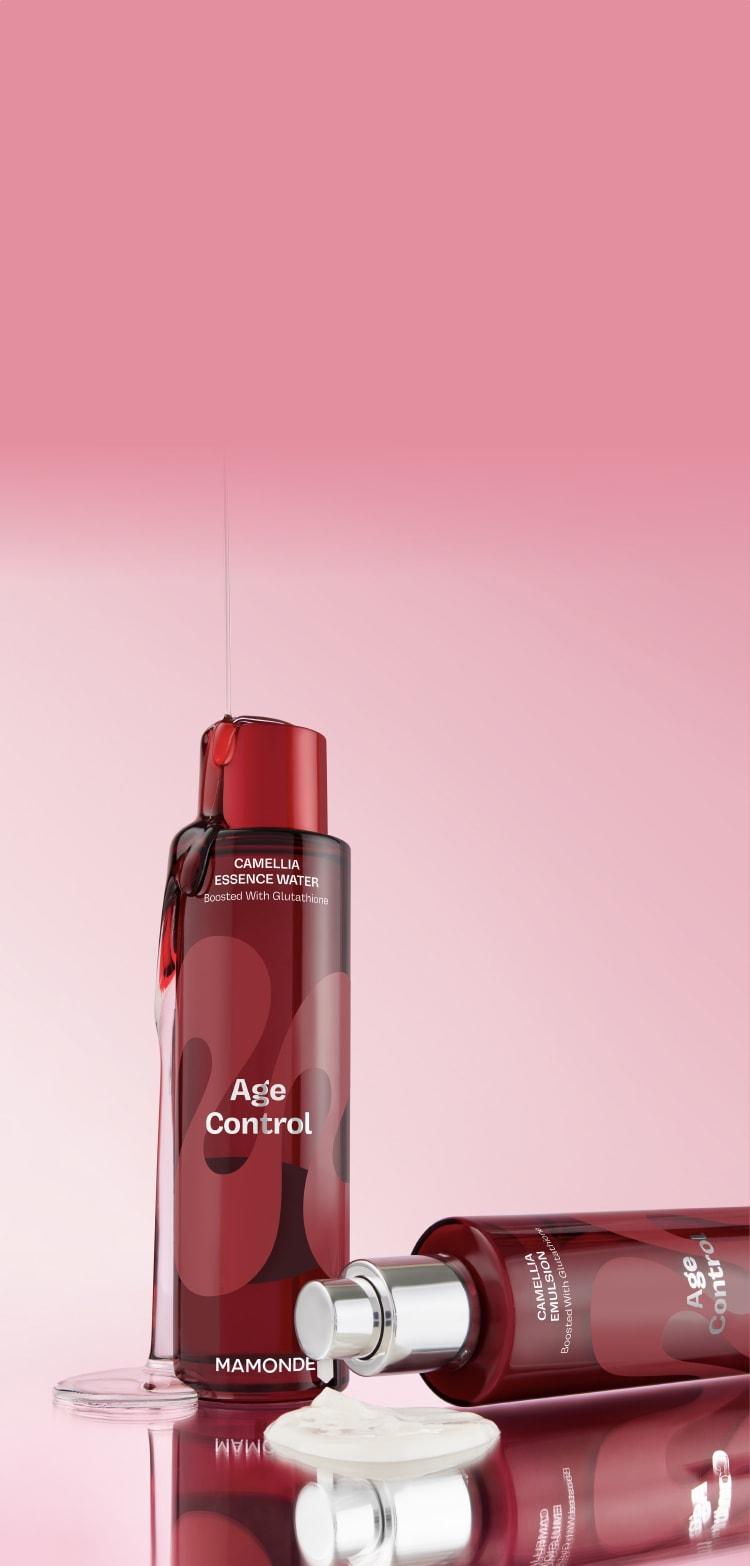 mamonde age control camellia emulsion, essence water