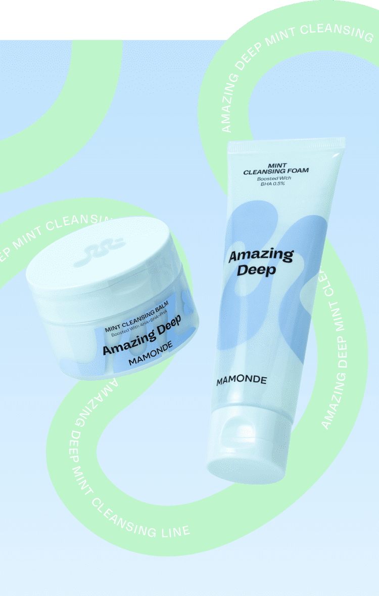 Mamonde, Amazing Deep Mint Cleansing Balm and Amazing Deep Mint Cleansing Foam