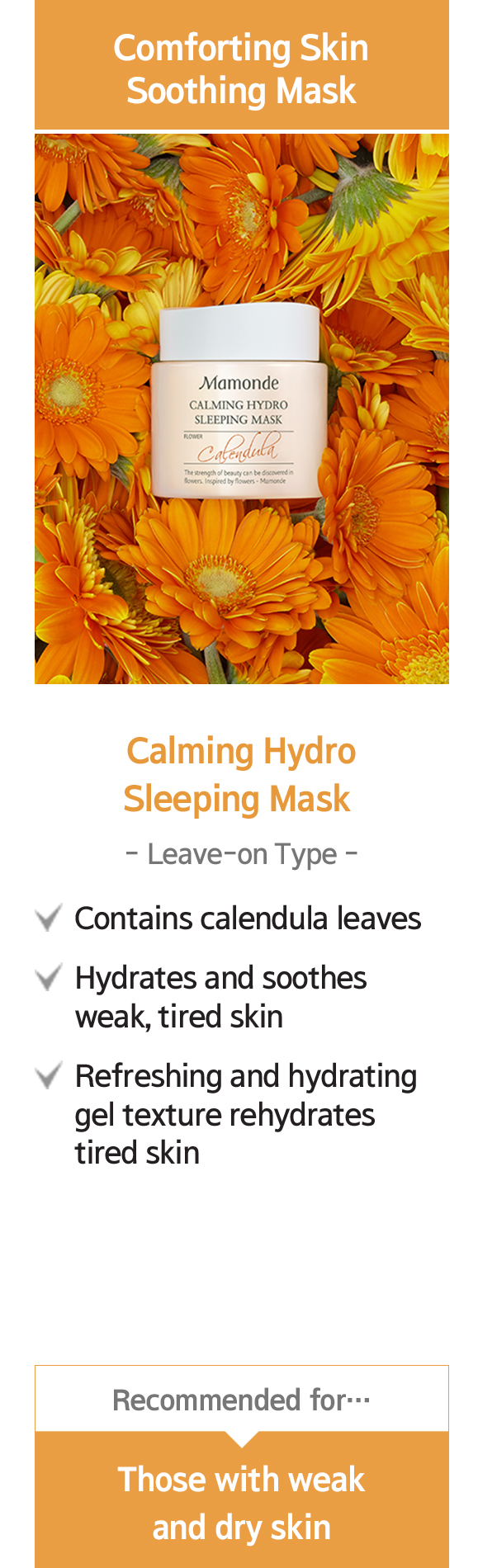 calming hydro sleeping mask detail link