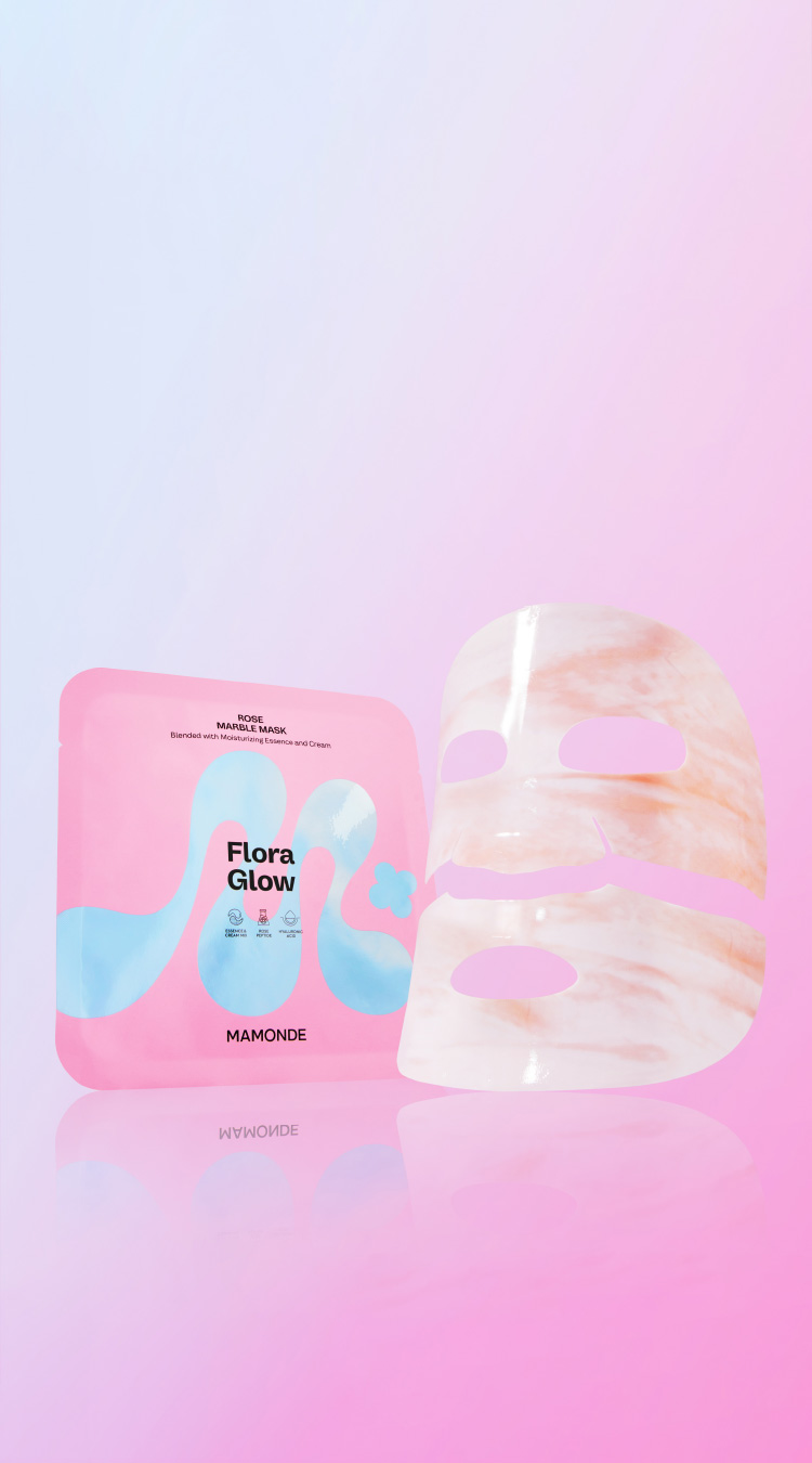 Mamonde Flora Glow Rose Marble Mask