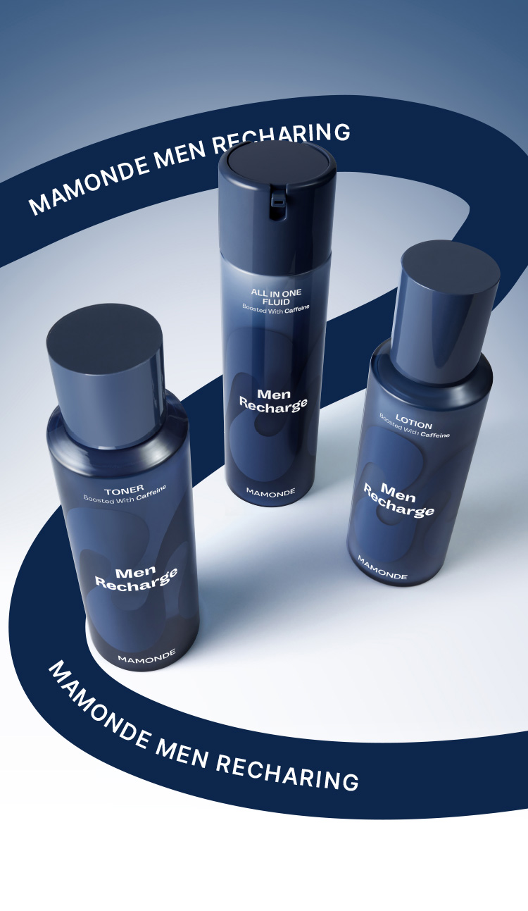 Mamonde Men Recharging Skin Care Line: Toner, All-In-One Fluid, Lotion