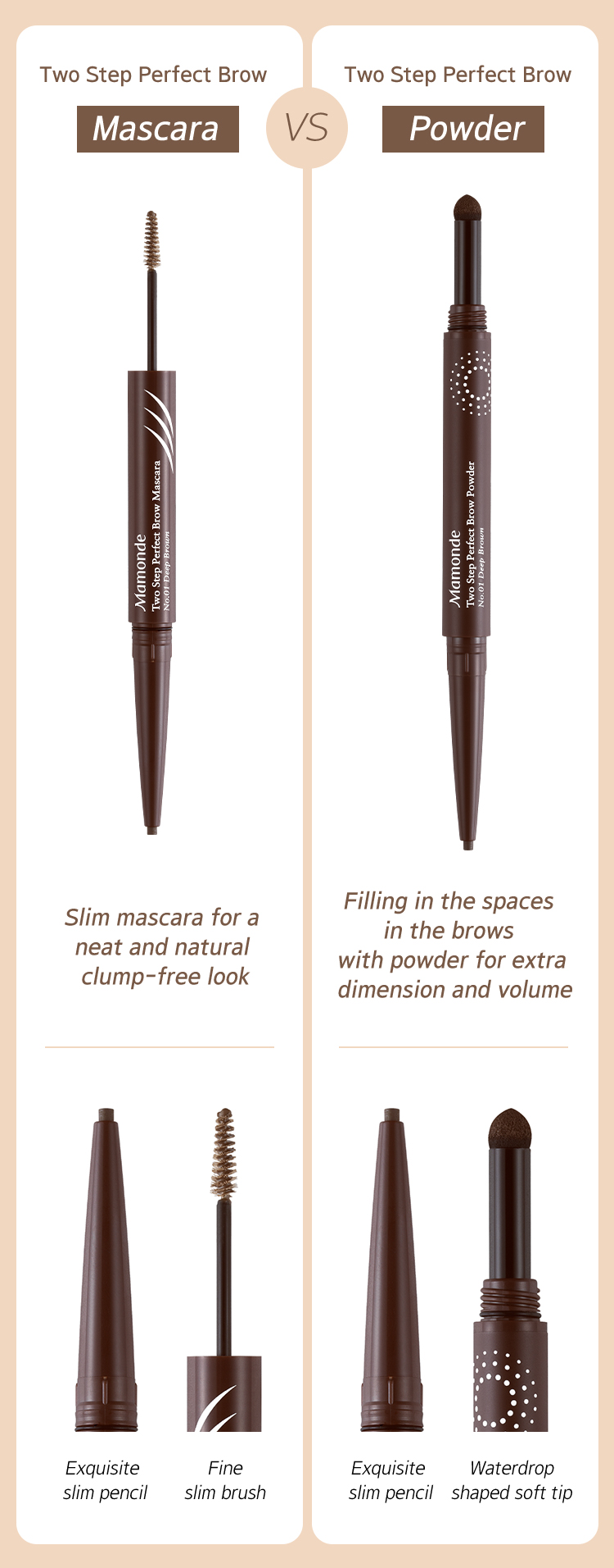 Two Step Perfect Brow Mascara VS Two Step Perfect Brow Powder image