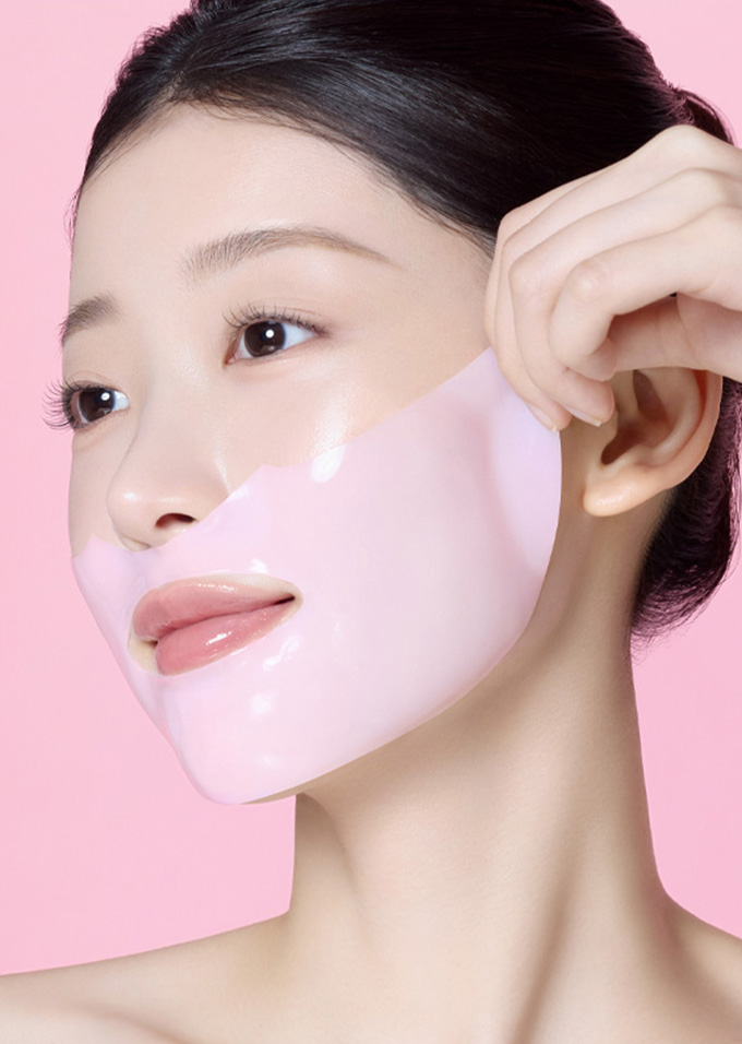 플로라 글로우 로즈 하이드로겔 마스크 3