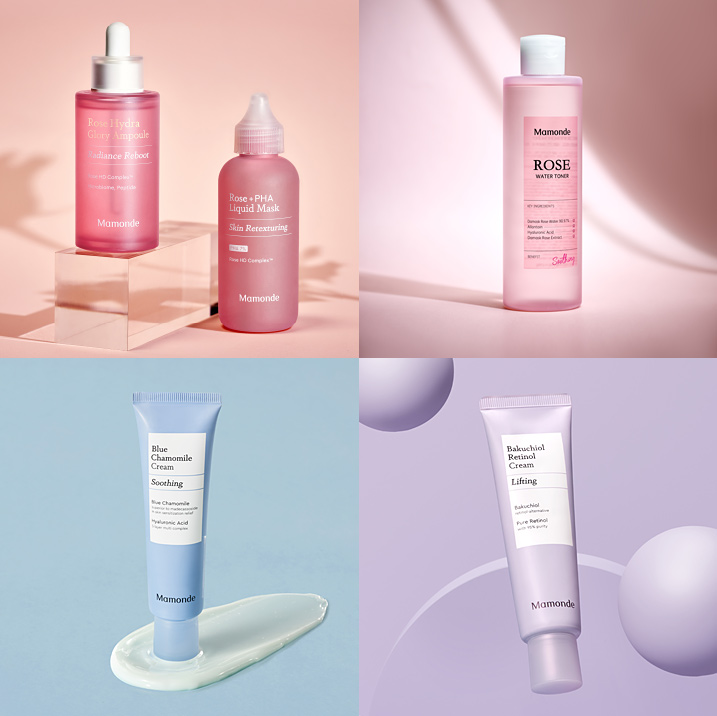 파하리퀴드 마스크,로즈 워터 토너,블루 캐모마일 크림,바쿠치놀 레티놀 크림