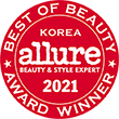 BEST OF BEAUTY AWARD WINNER KOREA allure 2021 앰블럼