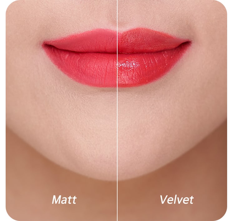 하이라이트 립 틴트 입술발림 비교 Matt vs Velvet