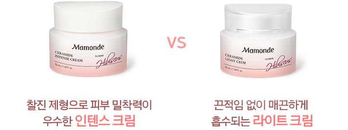 세라마이드 인텐스크림과 라이트크림의 비교 정보
