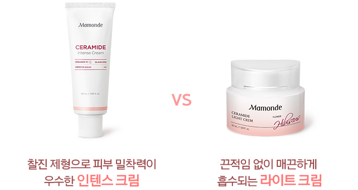 세라마이드 인텐스크림과 라이트크림의 비교 정보