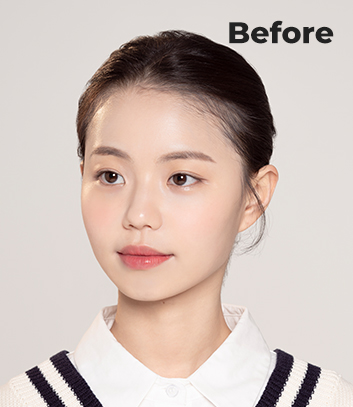 마몽드 팡팡 헤어 섀도우 사용 전 모델의 모습