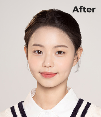 마몽드 팡팡 헤어 섀도우 사용 후 모델의 모습