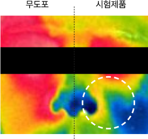 사용 직후 피부 온도가 낮아진 피부상태