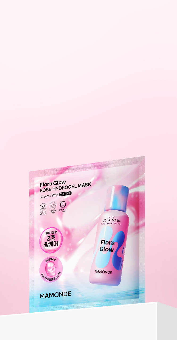 플로라 글로우 로즈 하이드로겔 마스크