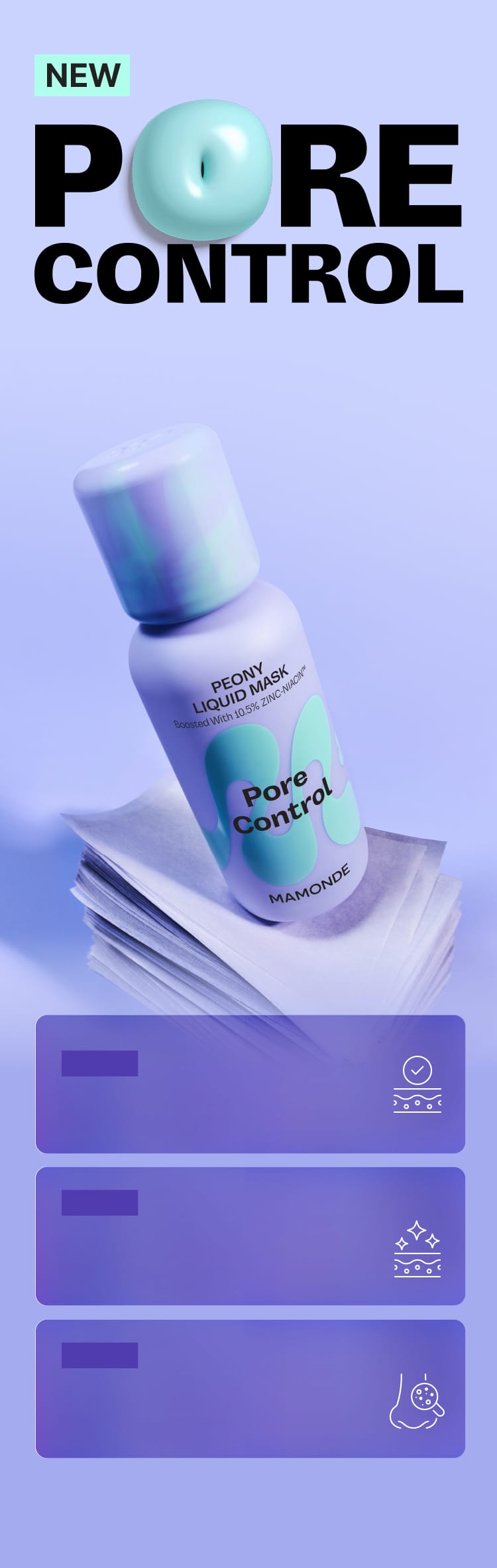 NEW PORE CONTROL 포어 컨트롤 피어니 리퀴드 마스크