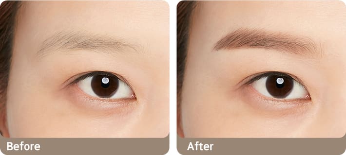 투스텝 퍼펙트 브로우 파우더 사용 전 사용 후 비교